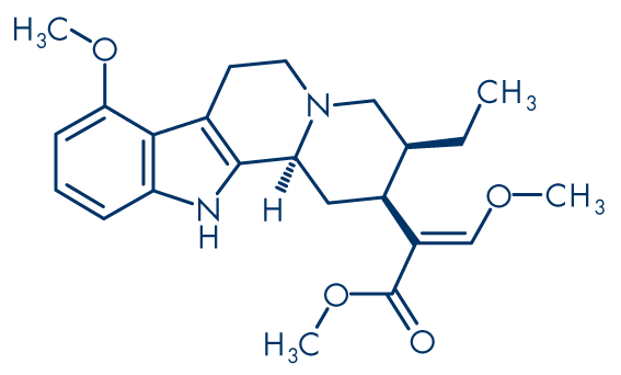 Featured Image depicting a graphic designed atom map for the alkaloid mitragynine